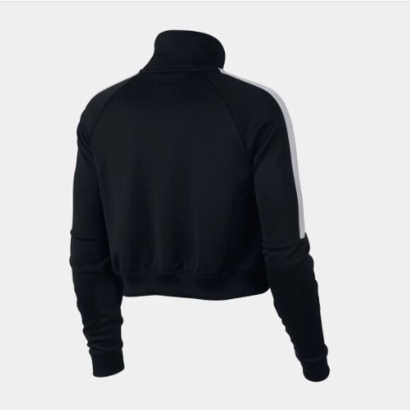 Nike Women's Sportswear Crop Track N98 Jacket | Black In Black/ White | Size L - Picture 12 of 15